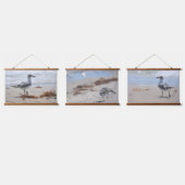 Seagulls-Bucht Fotografische Küste Wandteppich Mit Holzrahmen (Dreifach)