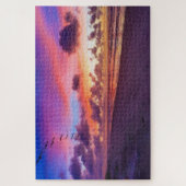 Seagulls Flying Pink Sky Beaufort SC Beach Puzzle (Vertikal)