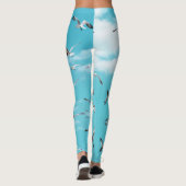 Seagulls Flying Sky Ocean Sea Theme Leggings (Rückseite)