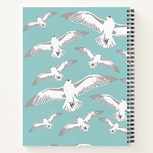 Seagulls Galore Notebook Notizblock (Rückseite)