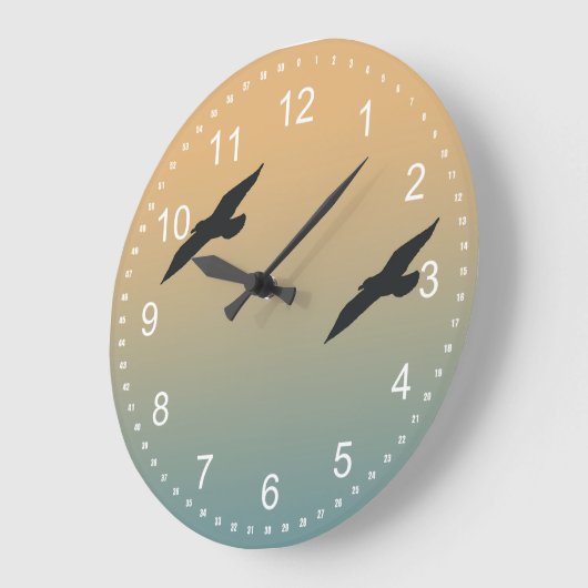 Seagulls Große Wanduhr (Winkel)