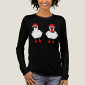 Seagulls Grumpy Santa Hats Middle Finger XMas Tri-Blend Shirt (Vorderseite)