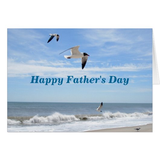 Seagulls Happy Father's Day Card (Vorderseite (Horizontal))