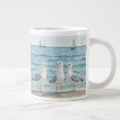 Seagulls im Meer Jumbo-Tasse (Rechts)