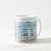 Seagulls im Meer Kaffeetasse (VorderseiteRechts)