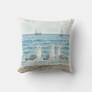 Seagulls im Meer Kissen