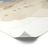 Seagulls im Meer Poster (Ecke)