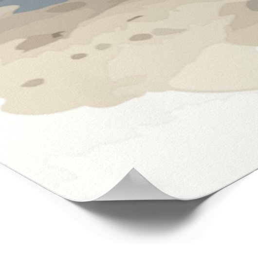 Seagulls im Meer Poster (Ecke)