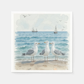 Seagulls im Meer Serviette