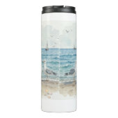 Seagulls im Meer Thermosbecher (Rückseite)