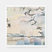 SeaGulls in Flight" Papier von Willowcatdesigns Serviette (Vorderseite)