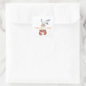 Seagulls machen mich Crabby Quadratischer Aufkleber (Tasche)