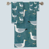 Seagulls Nautical Badhandtuch Set