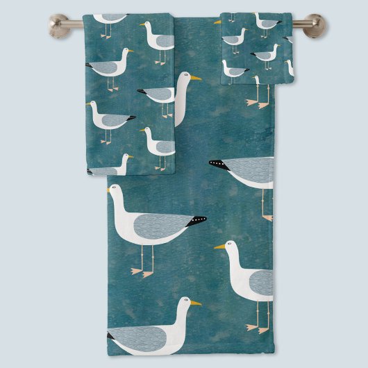 Seagulls Nautical Badhandtuch Set