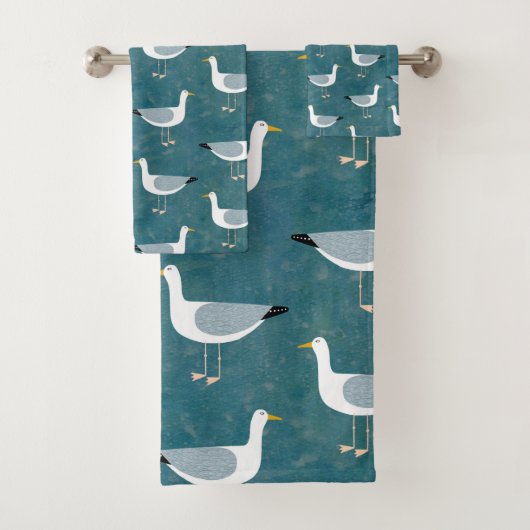Seagulls Nautical Badhandtuch Set (Insitu)