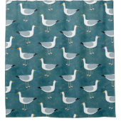 Seagulls Nautical Duschvorhang (Vorderseite)