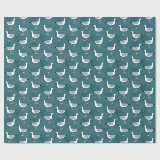 Seagulls Nautical Geschenkpapier (Flach)
