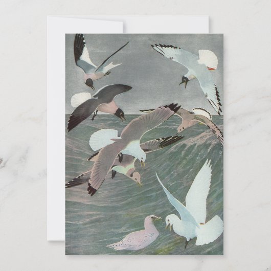 Seagulls Over Ocean Waves von Louis Agassiz Futes (Vorderseite)