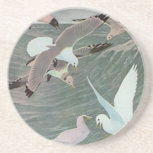 Seagulls Over Ocean Waves von Louis Agassiz Futes Getränkeuntersetzer