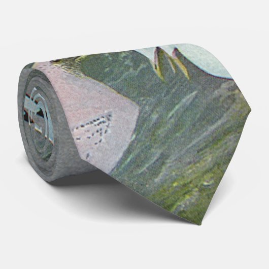 Seagulls Over Ocean Waves von Louis Agassiz Futes Krawatte (Gerollt)