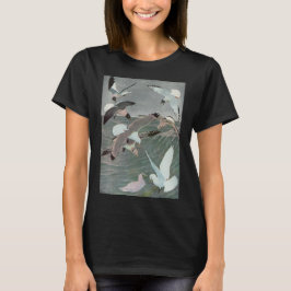 Seagulls Over Ocean Waves von Louis Agassiz Futes T-Shirt