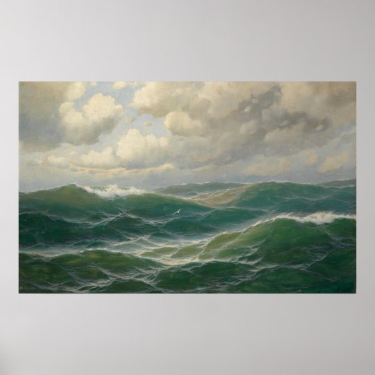 Seagulls Over Waves von Max Jensen Poster (Vorne)