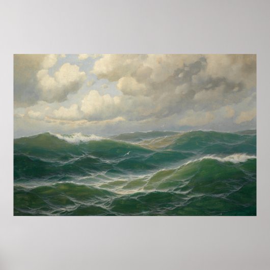 Seagulls Over Waves von Max Jensen Poster (Vorne)