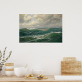 Seagulls Over Waves von Max Jensen Poster (Küche)