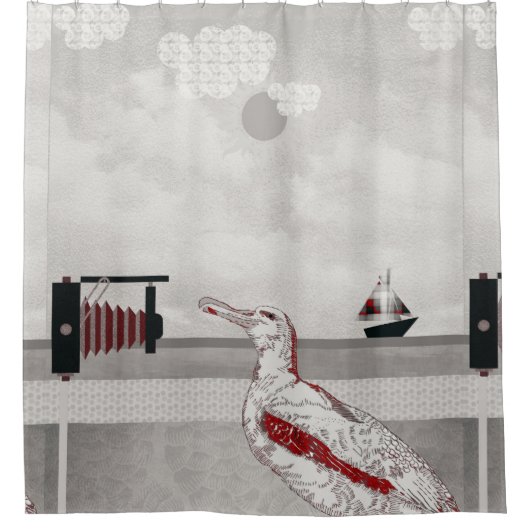 Seagulls selbt duschvorhang (Vorderseite)