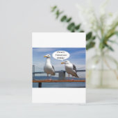 Seagulls sprechen postkarte (Stehend Vorderseite)
