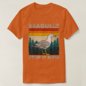 Seagulls stoppen es jetzt Bird Lover 80er Retro Fu T-Shirt (Design vorne)