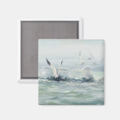 SEAGULLS & SURF VON SHARON SHARPE MAGNET (Vorderseite/Rückseite)