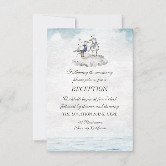 Seagulus Beach Empfang Einladung (Vorderseite)