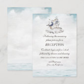 Seagulus Beach Empfang Einladung (Vorne/Hinten)