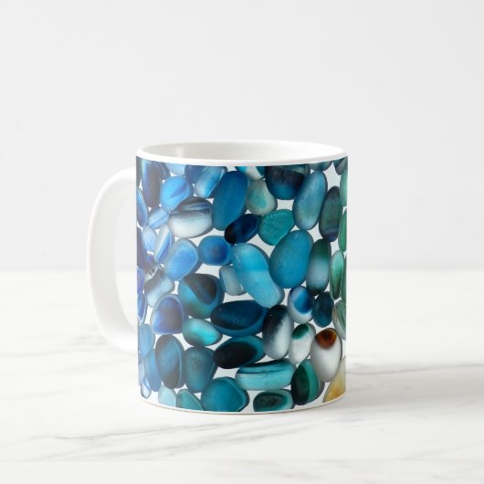 Seaham Regenbogen-Nugget-Seeglas-Tasse Kaffeetasse (Vorderseite Links)