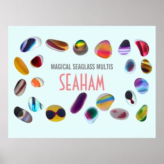 Seaham Sea Glass Multis Poster (Vorne)