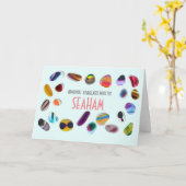 Seaham Seaglass Multis Card Karte (Gelbe Blume)