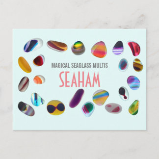 Seaham Seaglass Multis Post Card Postkarte