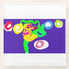 Seahorse art king glasuntersetzer