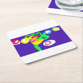 Seahorse art king  rechteckiger pappuntersetzer (angewinkelt)