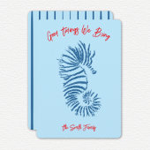Seahorse Christmas Card Feiertagskarte