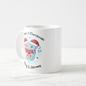 Seahorse Couple Christmas Personalized Mug Kaffeetasse (Vorderseite Links)