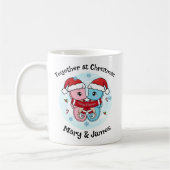 Seahorse Couple Christmas Personalized Mug Kaffeetasse (Links)