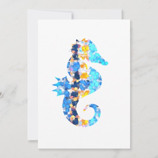 Seahorse Einladung (Vorderseite)