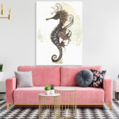 Seahorse fantasy, blue green artwork leinwanddruck (Insitu (Wohnzimmer))