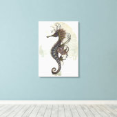 Seahorse fantasy, blue green artwork leinwanddruck (Insitu (Holzboden))