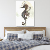 Seahorse fantasy, blue green artwork leinwanddruck (Insitu (Schlafzimmer))