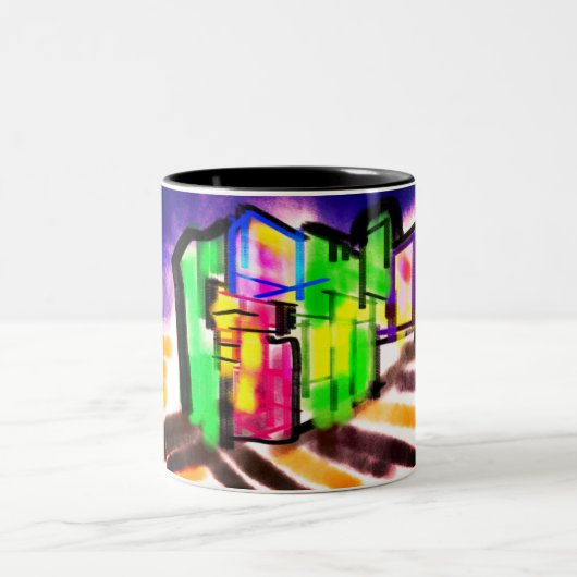 Seahorse love zweifarbige tasse (Mittel)