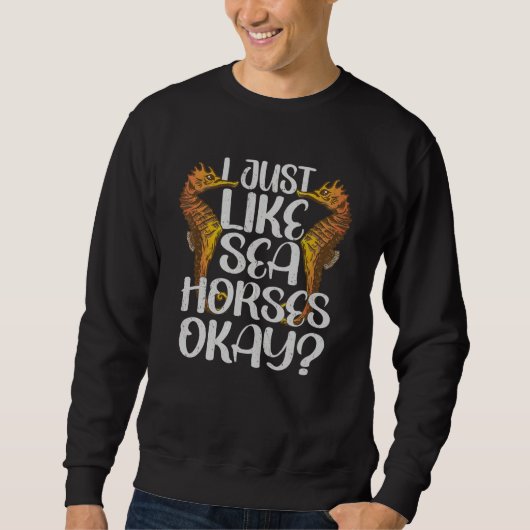 Seahorse Mermaid Fish Water Ocean Sweatshirt (Vorderseite)