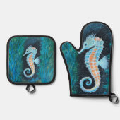 Seahorse oven mitt and potholder set (Vorderseite)